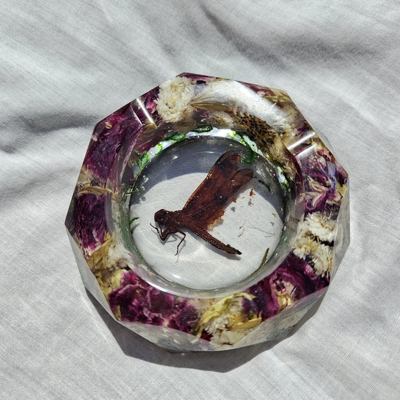Hand Crafted Other - Real dragonfly dish/ash tray!